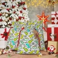 thumbnail image 6 of Rocae Funny Dinosaurs on Stripes for Christmas Drawstring Linen Gift Bag with Drawstrings Treat Bag Goody Present Bags for Christmas Party Favor-Small, 6 of 9