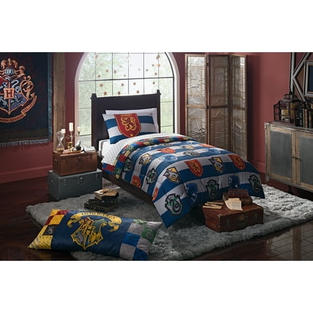 harry potter "rugby pride" 4 piece twin bed in a bag bedding set