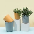 thumbnail image 2 of Flmtop Flowerpot All Match Bright-colored Plastic Petal Edge Large Opening Flower Planter for Home, 2 of 9