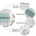 thumbnail image 6 of Teal Aqua Stripes Waterproof Fabric Shower Curtain,Modern Ombre Abstract Aesthetics Waterproof Fabric Shower Curtain for Bathroom Curtains Bathtubs Hotel Shower Curtains with 12 Hooks Standard 66x72, 6 of 8