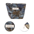 thumbnail image 4 of Bolsas de maquillaje de flores en relieve portátiles únicas 1 Pc Poliéster Azul Marino Pequeño, 4 of 5