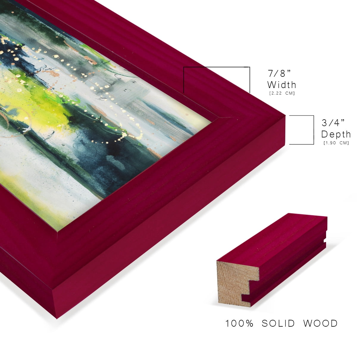 Treetops I - Framed Print w/glass - Cherry Red