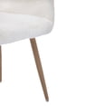 thumbnail image 6 of Faux Fur Modern Dining Chairs, Upholstered Accent Chairs with Metal Legs, Side Chair for Dining Room Bedroom Leisure(White), 6 of 8