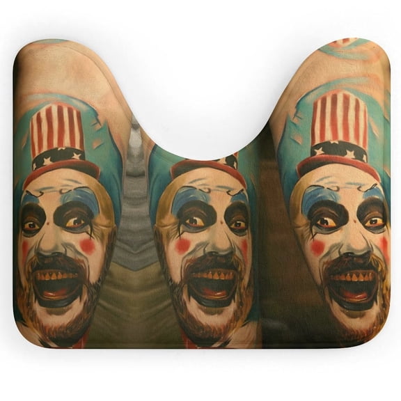Captain Spaulding U-Shape Rug, Ultra Soft Washable Toilet Mat, Non Slip Absorbent Bath Rug Water Absorbent for Bathroom