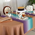 thumbnail image 6 of Table Runner 72 Inches Long for Kitchen Dining, Teal Purple Ombre Dresser Scarf Farmhouse, Dining Table Decorations for Wedding/Parties, Turquoise Gradient Modern Abstract Art 16 x 72 In, 6 of 9