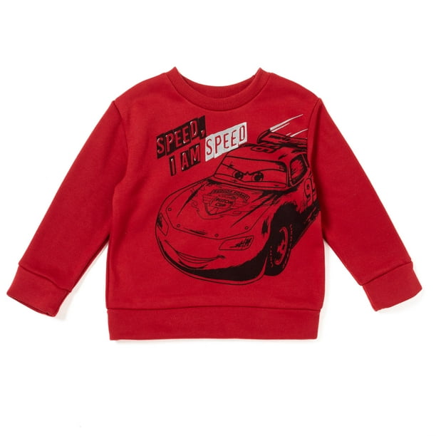Disney Pixar Cars Lightning McQueen Toddler Boys Fleece Sweatshirt Red ...