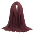 thumbnail image 1 of Las Mujeres Musulmanas de Moda Suave Bufanda Larga Hijab Chal Judío Cabeza Bufandas Cuello para proteger , Vino rojo, Los 90x180cm Salvador Dali Bufanda de algodón suave para mujer, 1 of 7