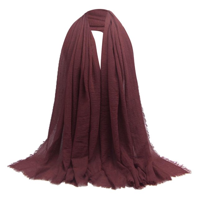Las Mujeres Musulmanas de Moda Suave Bufanda Larga Hijab Chal Judío Cabeza Bufandas Cuello para proteger , Vino rojo, Los 90x180cm Salvador Dali Bufanda de algodón suave para mujer