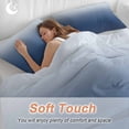 thumbnail image 4 of 3 Piece Navy Blue Ombre Duvet Cover Set Queen Size,Microfiber Comforter/Quilt Cover with Corner Ties and 2 Pillowcases,Modern Abstract Art Gradient Aesthetics All Season Bedding with Zipper Closure, 4 of 8