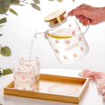 thumbnail image 4 of Tetera de vidrio resistente al calor con forma de melocotón Kawaii, tetera de vidrio de gran capacidad para jugo de frutas, tetera para el hogar, 4 of 6