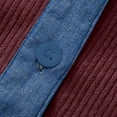 thumbnail image 5 of YOZGXEG Blouses For Women Dressy Casual Women Casual Corduroy Denim Patchwork Jacket Long Sleeve Turndown Collar Distressed Jean Coat Red S-Xxl, 5 of 6