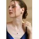 thumbnail image 4 of Conjuntos para mujer, conjuntos de collar y aretes para mujer, joyas con piedras natales, piedras preciosas genuinas o sintéticas, solitario de corazón, collar con colgante, aretes, joyas de plata o d, 4 of 4