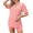 Orange Pink, variant on Ekouaer Women's Maternity Pajamas Sets 2 Piece Outfits Short Sleeve Shirts and Biker Shorts Pregnancy Loungewear Mama Clothes Dark Brown M