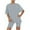 Gray, variant on Women's Short Sleeve and Short Pants Pajama Sets, Pajama Sets for Women, Women's Casual Solid Color Crew Neck Short Sleeve Top and Shorts Homewear Pajama Sets Gray, XXL
