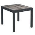 thumbnail image 1 of Extendable Outdoor Dining Table, Grey Aluminum Frame with Wood Grain Plastic Top, Rectangular Patio Table (31.5" to 63" L) for Backyard, Garden, Balcony, and Deck, 1 of 5