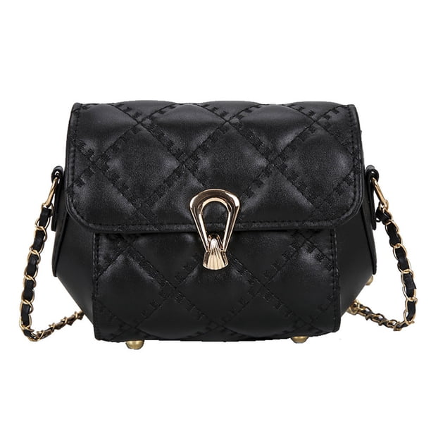 Bolso pequeño portátil con cadena de moda. Nuevo bolso de hombro de cuero artificial de moda