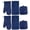 Navy Blue, variant on Six Pcs, Solid Quilted Heat-Resistant Kitchen Sets: 2 Kitchen Towels, 2 Oven Mitts, and 2 Potholders Ultra-Absorbent and Durable.