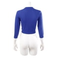 thumbnail image 6 of ALLSENSE Women's 3/4 Sleeve Open Front Bolero Shrug Cardigan, Royal Blue, 2X-Large, 6 of 6