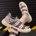 thumbnail image 4 of Men's Slip On Sneakers Breathable Mesh Knit Sock-Like Casual Comfortable Walking Shoes, 4 of 7