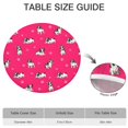 thumbnail image 6 of Boston Terrier on Red Background Round Fitted Tablecloth with Elastic Edge,Dining Table Cover Waterproof,Outdoor Round Tablecloth for Camping,Dining,Indoor and Outdoor, 6 of 7