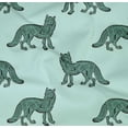 thumbnail image 4 of oneOone Organic Cotton Poplin Twill Fabric Fox Block Printed Fabric 1 Yard 42 Inch Wide, 4 of 4