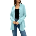 thumbnail image 5 of Horkkom Long Sleeve Shirts for Women V Neck Tunic Button Down Shirts Casual Loose Solid Color Work Dress Shirts L, 5 of 7