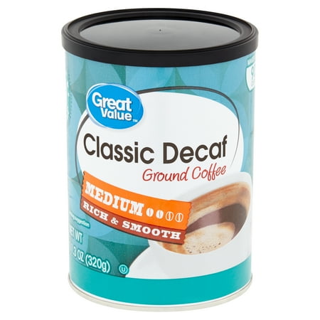 Classic Decaf Ground Coffee - Great Value Classic Decaf Medium Ground Coffee, 11.3 oz