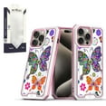 thumbnail image 2 of Designed for Apple iPhone 11 /6.1" Modern Design Pattern Fused Hybrid Hard PC + TPU Rubber Shockproof Drop Protection Impact Phone Case Cover [Colorful Butterflies], 2 of 4