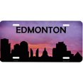 thumbnail image 1 of Edmonton Skyline Silhouette Metal License Plate, 1 of 1