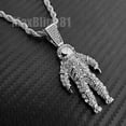 thumbnail image 5 of Silver Plated Simulated Diamond Iced Astronaut & Spaceship Rocket Pendant w/ 4mm 24" Rope Chain Hip Hop Fashion Necklace Gift Set, 5 of 5