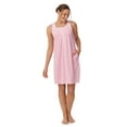 thumbnail image 3 of Aria Sleeveless 100% Cotton Nightgown with Pockets in 36",Women's Sizes XS-5X, 3 of 6