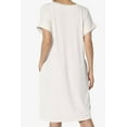 thumbnail image 2 of TheMogan Robe T-Shirt à Manches Courtes Col en V avec Poche pour Femmes Grande Taille, 2 of 6