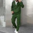 thumbnail image 6 of Maqroz Breathable Men's Summer 2-Piece Suit Long Sleeve Zip Up Top and Straight Leg Pants Fashion Lapel Color Block Workout Sets for Racing, 6 of 8