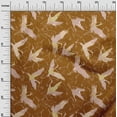 thumbnail image 3 of oneOone Viscose Chiffon Rust Brown Fabric Asian Japanese Bird Craft Projects Decor Fabric Printed By The Yard 42 Inch Wide, 3 of 4