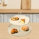 thumbnail image 4 of Soporte para Pasteles de Plástico de 3 Niveles | Bandeja Apilable Desmontable para Servir En Fiestas y Picnics | Tpr Blanco y Amarillo Apto para Alimentos | 26 X 26 X 23,5 Cm, 4 of 6