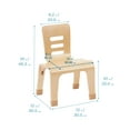 thumbnail image 2 of ECR4Kids Stackable Bentwood Chair, 10in Seat Height, Montessori Furniture, Natural, 2-Pack, 2 of 9