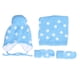 thumbnail image 1 of Conjunto de guantes y gorro para niños, gorro bonito de invierno para bebé, manoplas, bufanda, regalo de cumpleaños para actividades al aire libre, color azul, 1 of 5