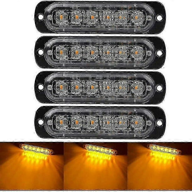 4 vehicle emergency warning lights, truck emergency lights, strobe lights, 6 waterproof surface mount LEDs