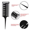 thumbnail image 2 of Hair Dyeing Comb 3-Way Sectioning Highlight Comb Professional Weave Weaving, 2 of 6