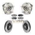 thumbnail image 1 of Transit Auto Front Hub Bearing Assembly Coated Drilled Slotted Disc Brake Rotors and Semi-Metallic Pads Kit for Car Subaru Outback Legacy Forester KBB-115782, 1 of 11