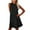 Black, variant on IROINNID Round Neckline Dress For Women Sleeveless Fashion Summer Evening Sling Mini Dress Knee-Length Solid Color Halter Dress
