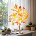 thumbnail image 7 of LED Butterfly Tree Lamp, 23.62 in Multicolor Plastic Branch Light with USB Power for Bedrooms, Desks and Tabletop Decor, White Trunk, 7 of 7