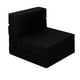 thumbnail image 1 of Sofá cama plegable individual color Negro estilo Puff Atlas del descanso, 1 of 7