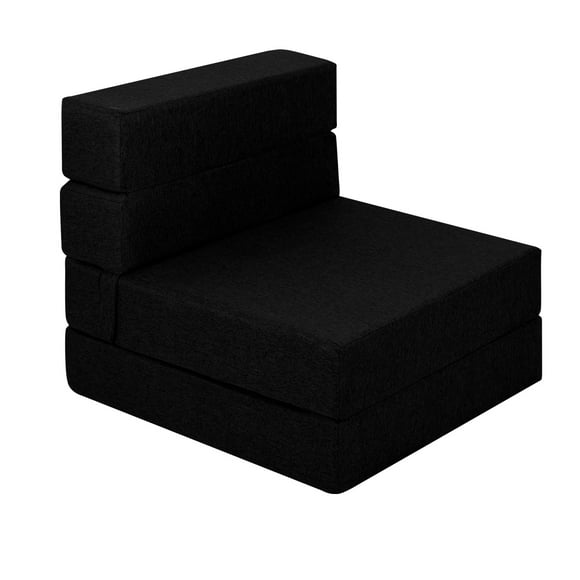 Sofá cama plegable individual color Negro estilo Puff Atlas del descanso