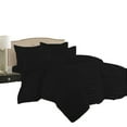 thumbnail image 2 of BedDecor Modern Heirloom Emily Texture 5PCs Gathered Solid (Black, Twin/Twin XL) 100% Egyptian Cotton Base Duvet Set, 2 of 5