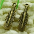 thumbnail image 2 of K-KED 150 Pcs Bronze Plated Plume Charms Pendant 27X8MM S1880 DIY Delicate Jewelry Making, 2 of 5