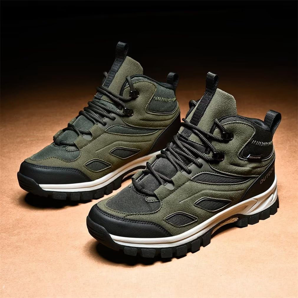 Hiking Shoes for Men with Arch Support Breathable Non-slip Lace-up Casual Walking Shoes Plus Size