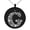 Black, variant on Stainless Steel Letter G Initial Dotted Monogram Engraved Small Medallion Circle Charm Pendant Necklace