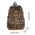 thumbnail image 2 of HUISZJ Leopard Print Laptop Backpack, Retro Casual Backpack, Fuzzy Aesthetic Backpack for Work Travel Outdoor (Coffee), 2 of 10