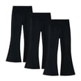 thumbnail image 3 of dazeni 3 Pack Girls Flare Leggings High Waiste Yoga Pants Leggings for Girls Soft Athletic Dance Tights Active Running Workout Pants Black 4 Years, 3 of 8